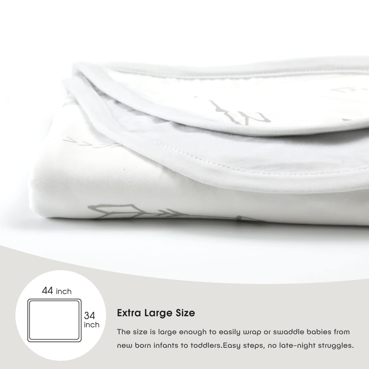 GRSSDER Baby Blanket Double Layer Swaddle 34x44
