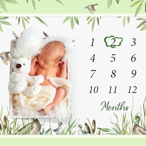 Preboun Mallard Duck Growth Chart Blanket 40x60