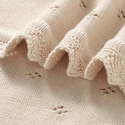Mimixiong 30x40 Inch Oatmeal Cotton Swaddling Blanket