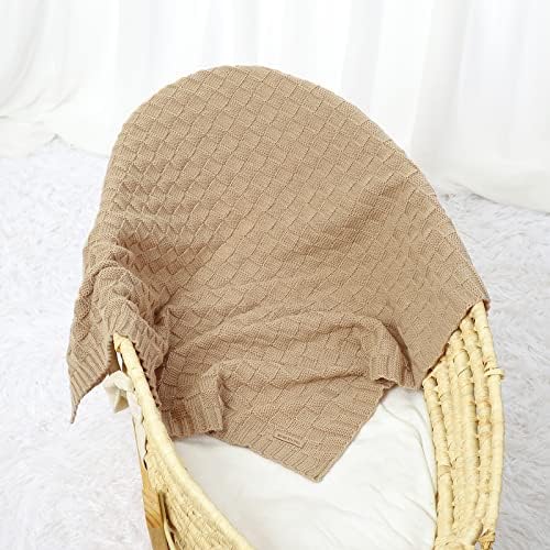 LAWKUL Baby Blanket Soft Cable Knit 40x30