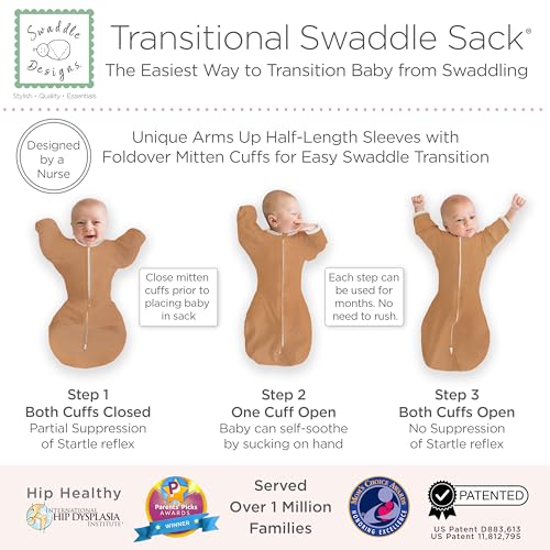 SwaddleDesigns Transitional Swaddle Sack for Newborn