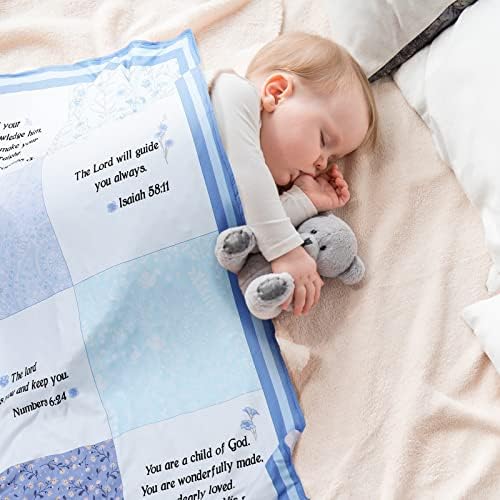 Oudain Christian Baby Blanket with Bible Verses