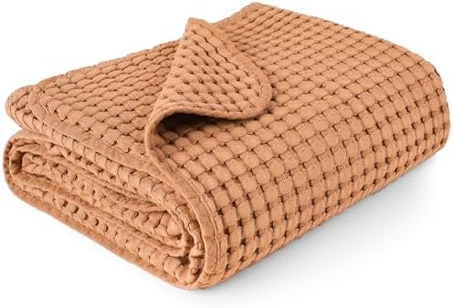 Konssy Waffle Baby Blanket - Soft Cozy Nursery Swaddle Blanket for Boys Girls