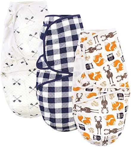 Hudson Baby Unisex Swaddle Wrap 3pk - Boy Forest