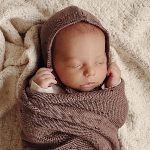 Bleu La La Organic Pointelle Swaddle Blanket for Girls 1