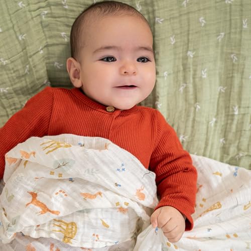 aden anais Muslin Swaddle 4 Pack Sage Woodland