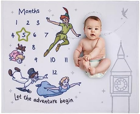 NoJo Disney Peter Pan Baby Blanket Milestone