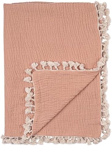 Crane Baby 6-Layer Muslin Swaddle Blanket Copper 30 X 40