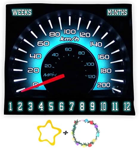 Racing Car Baby Milestone Blanket 48x40in Flannel