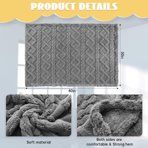 4 Pcs Fleece Swaddling Blankets for Baby 30 x 40 Inches