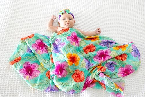 Florida Kid Co Hibiscus Baby Swaddle Blanket