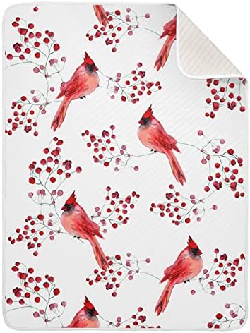Ollabaky 30x40 Cute Red Birds Baby Blanket