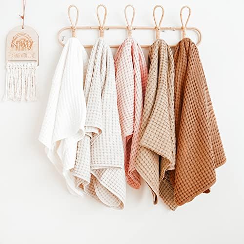 Konssy Waffle Baby Blanket - Soft Cozy Weightless Swaddle for Newborns