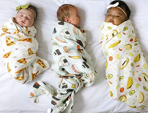 Loulou Lollipop Taco Design Baby Swaddle Blanket
