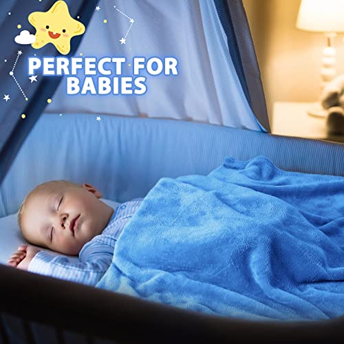 8 Pcs Fuzzy Plush Baby Blankets for Crib and Stroller