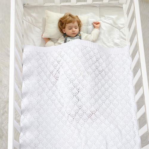 Neiwech Soft Cotton Swaddle Blanket 40x30 Inch