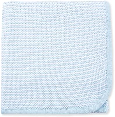 Little Me Baby Boys Textured Stripe Stroller Blanket 30x40 Inches