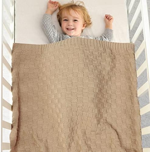 LAWKUL Baby Blanket Soft Cable Knit 40x30