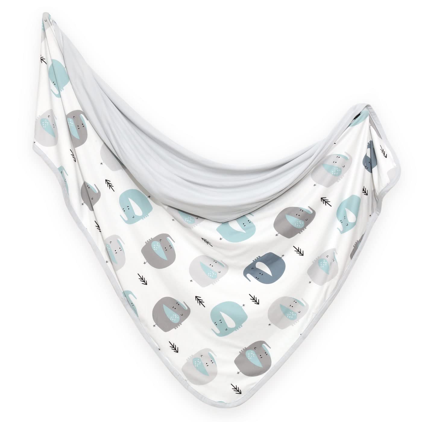 GRSSDER Super Soft Baby Swaddle Blanket with Elephant Print