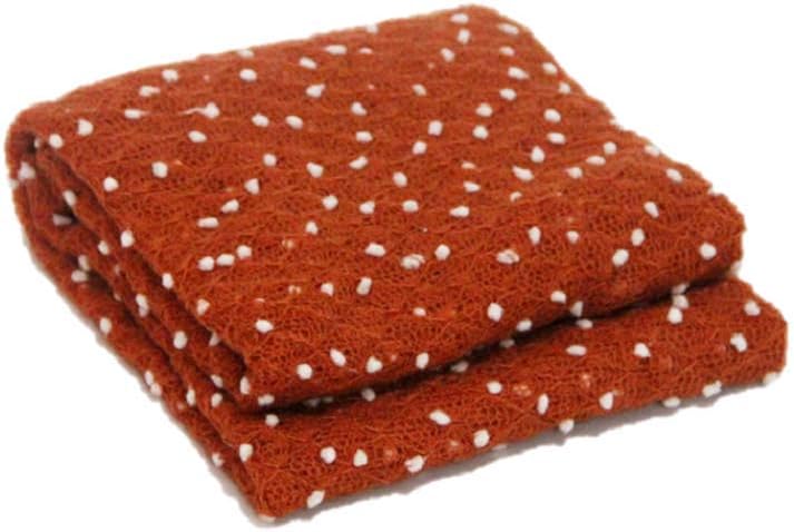 Matissa Mohair Swaddle Blanket Wrap Burnt Orange