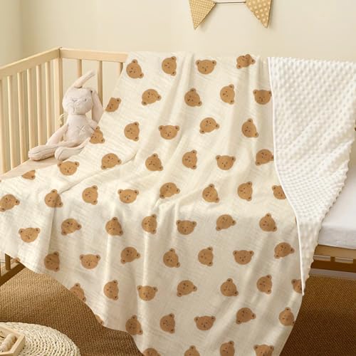 Knirose Fluffy-Backed Swaddle Blanket for Newborn Baby