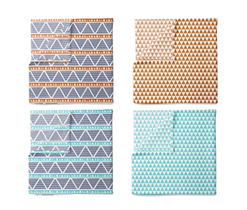 Bacati Liam Aztec Swaddling Blankets 4 Piece Cotton Muslin
