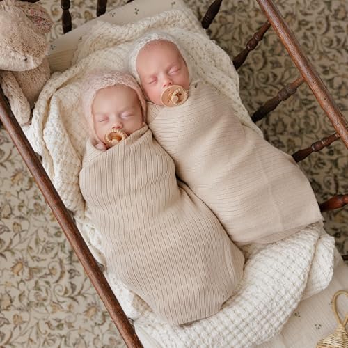 Organic Ribbed Swaddle Blanket - Oatmeal