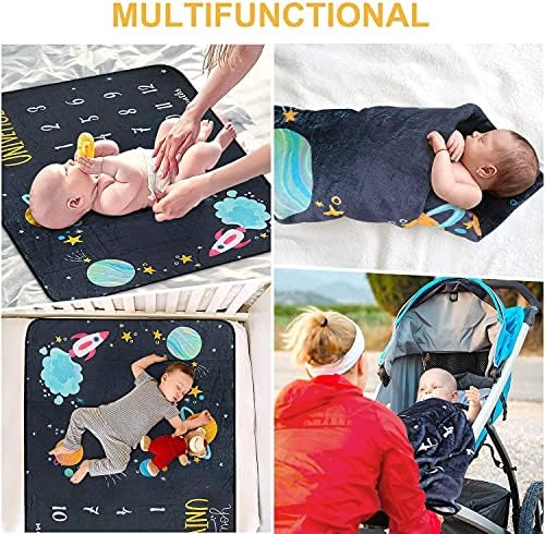 ComboJoy Baby Milestone Blanket with Stickers