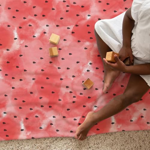 Watermelon Pattern Flannel Baby Blanket for All Seasons