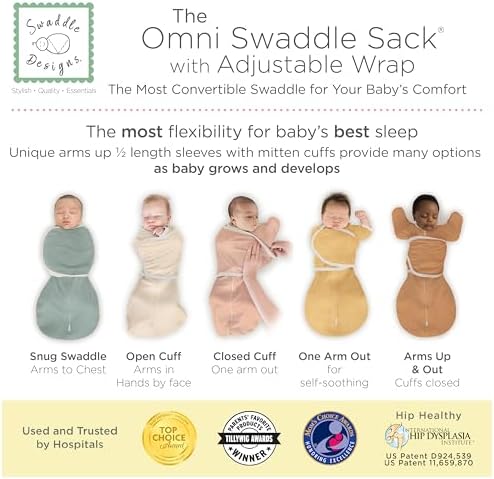 SwaddleDesigns 6-Way Omni Swaddle Sack for Newborn 1