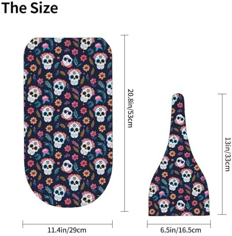 Muishi Sugar Skulls Flower Swaddle Blanket and Beanie Hat Set