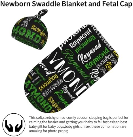 Personalized Name Swaddle Set for Baby Girl or Boy