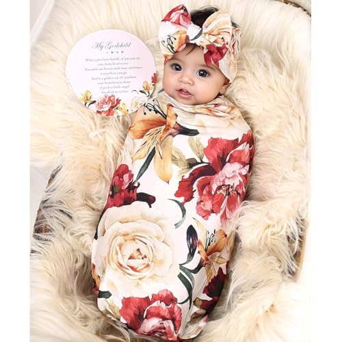 Galabloomer Flower Print Swaddling Blankets Set