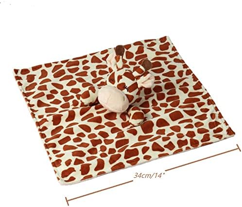 CREVENT Soft Plush Giraffe Security Blanket for Kids