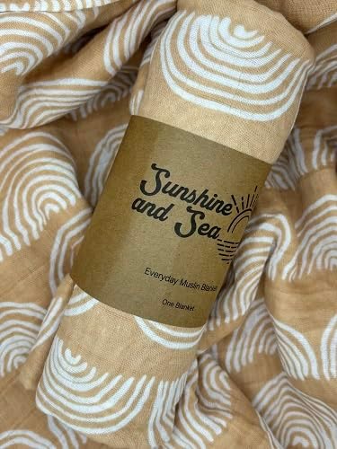 Boho Coral Rainbow Swaddling Blanket for Baby