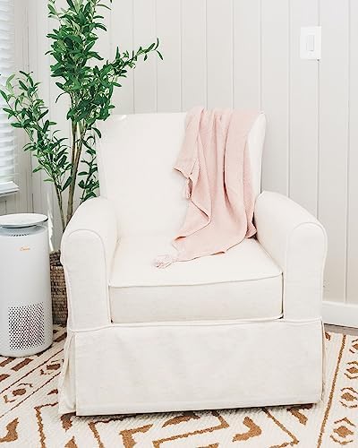 Crane Baby Dusty Rose Luxe Blanket - 36x36 Inches