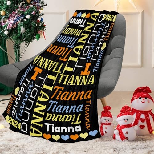 Custom Blanket with Name Personalized Swaddling for Baby
