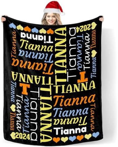 Custom Blanket with Name Personalized Swaddling for Baby