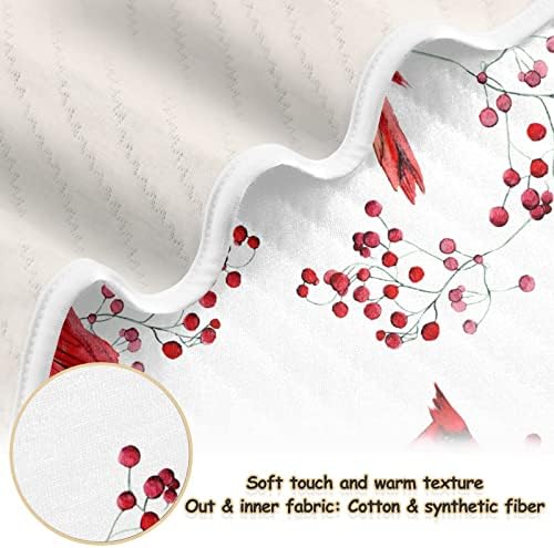 Ollabaky 30x40 Cute Red Birds Baby Blanket