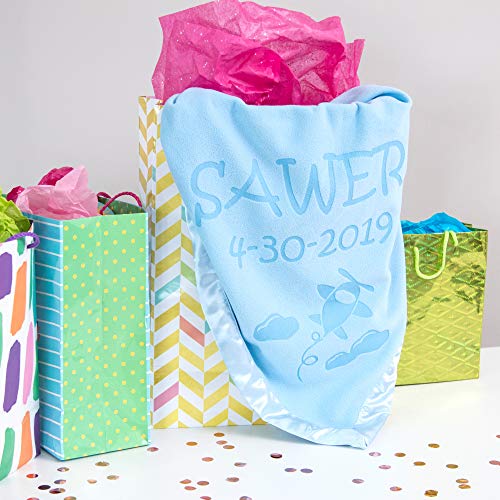 Custom Catch Personalized Baby Blanket - Blue or Pink 1