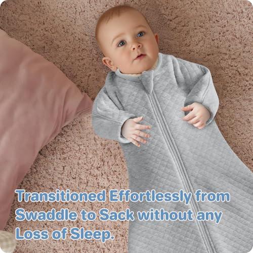 Cozy Baby Sleep Sack with Sleeves for 3-6 Months