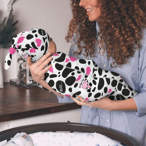Figtihw Cute Cow Swaddle Blanket for Newborn Baby