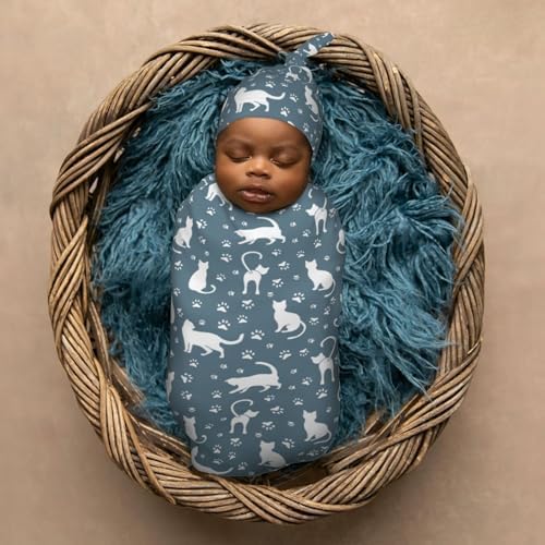 Muishi Newborn Swaddle Blanket Hat Set for Baby