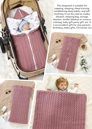 LLmoway Newborn Winter Sleep Sack with Zipper Rose Red