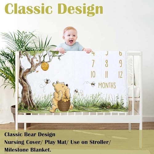 Classic Winnie Monthly Milestone Blanket with Star Marker 1