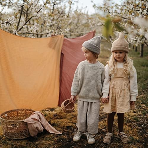 Mushie Organic Cotton Swaddle Blanket Cedar Aroma