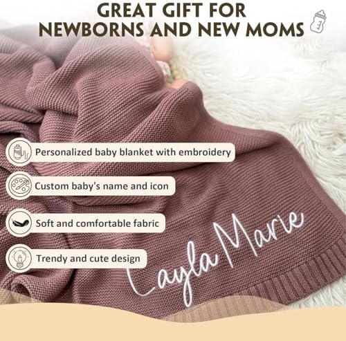 HDSD Custom Baby Blanket with Name and Icon