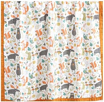 Forest Animals Toddler Blanket - 6 Layers Breathable Muslin Cotton Baby Quilt