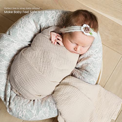 Lulumoon Muslin Swaddle Blanket 2 Pack - Soft Cotton Baby Blanket