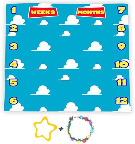 F-FUN SOUL 40x40in Baby Growth Tracker Blanket